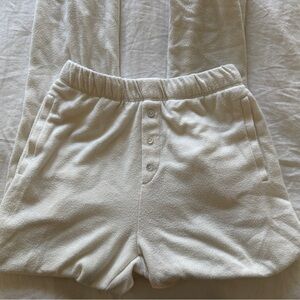 Donni The Sweater Henley Sweatpant Joggers in Cream XS